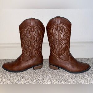 Cat & Jack Brown Kids Western Boots